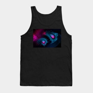 Deep-Sea Bioluminescence. Fractal Abstract Fantasy. Tank Top